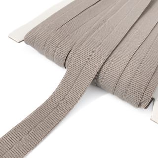 Poševna elastika mat 20 mm RIB taupe