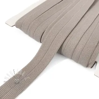 Poševna elastika mat 20 mm RIB taupe