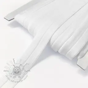 Poševna elastika mat 20 mm RIB white