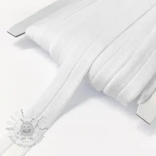 Poševna elastika mat 20 mm RIB white
