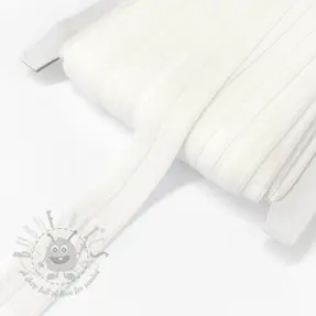 Obrobljena elastika mat 20 mm RIB off white