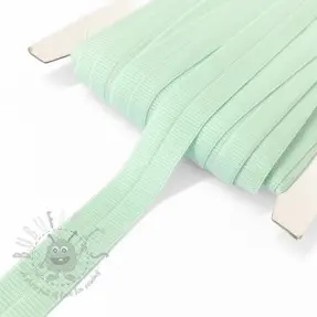 Obrobljena elastika mat 20 mm RIB light mint