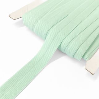 Obrobljena elastika mat 20 mm RIB light mint