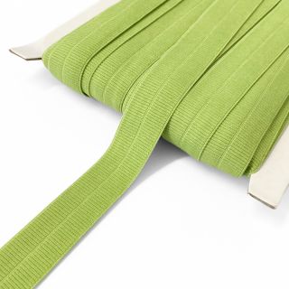 Obrobljena elastika mat 20 mm RIB lime