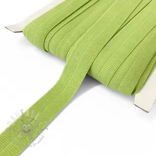 Obrobljena elastika mat 20 mm RIB lime