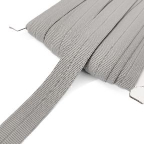 Obrobljena elastika mat 20 mm RIB middle grey