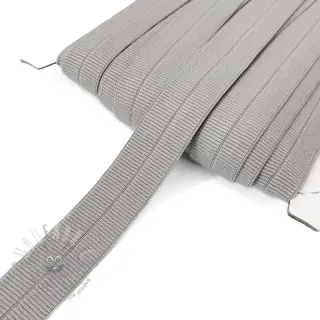 Obrobljena elastika mat 20 mm RIB middle grey