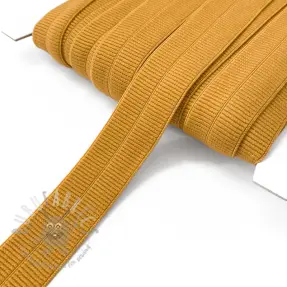 Obrobljena elastika mat 20 mm RIB cognac