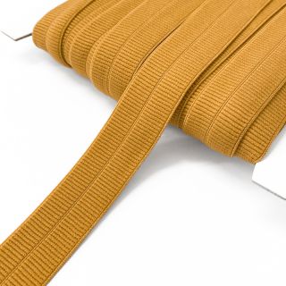 Obrobljena elastika mat 20 mm RIB cognac