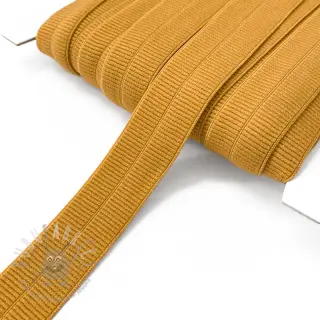 Obrobljena elastika mat 20 mm RIB cognac