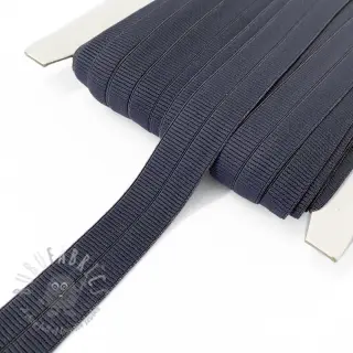 Obrobljena elastika mat 20 mm RIB dark grey