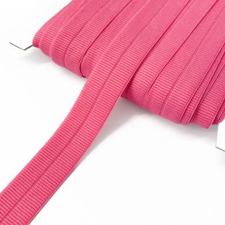 Obrobljena elastika mat 20 mm RIB fuchsia