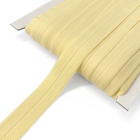 Obrobljena elastika mat 20 mm RIB yellow