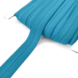 Obrobljena elastika mat 20 mm RIB aqua