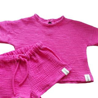 Dvojna gaza/muslin fuchsia