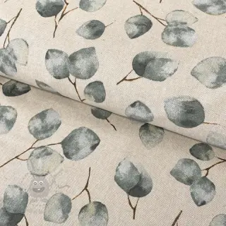Dekorativno blago Linenlook Eucalyptus watercolour branch
