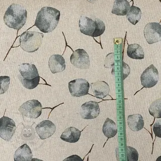 Dekorativno blago Linenlook Eucalyptus watercolour branch