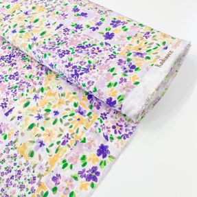Viskoza RADIANCE Patchwork flowers grape digital print