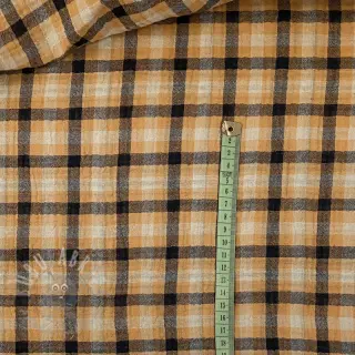 Dvojna gaza/muslin Double sided CHECKS multicolour brown