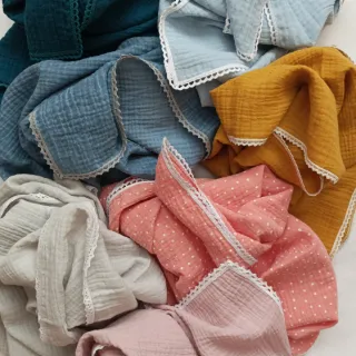 Dvojna gaza/muslin blue heaven