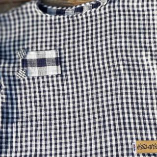 Dvojna gaza/muslin Double sided CHECKS MINI black