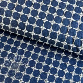 Bombaž JEANS Circles dark blue