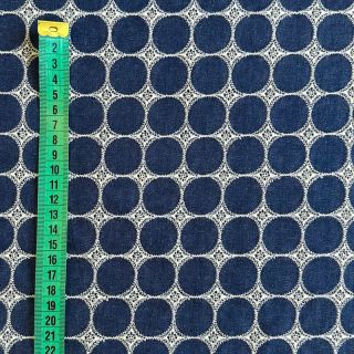 Bombaž JEANS Circles dark blue