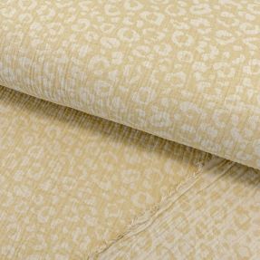 Dvojna gaza/muslin jacquard Animal yellow ecru