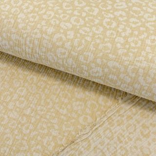 Dvojna gaza/muslin jacquard Animal yellow ecru
