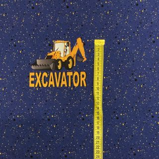 Pletenina Excavator PANEL digital print