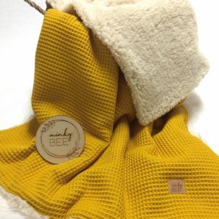 Bombažni vafel tkanja ochre