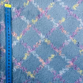 Umetno krzno s tilom MULTI blue shadow