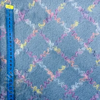 Umetno krzno s tilom MULTI blue shadow