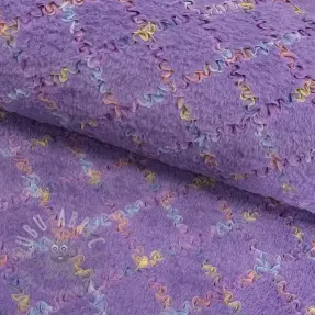 Umetno krzno s tilom MULTI lilac
