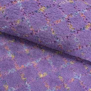 Umelá kožušina s tylom MULTI lilac