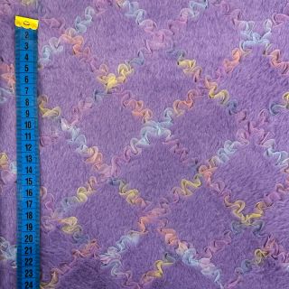 Umelá kožušina s tylom MULTI lilac