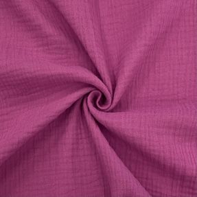 Dvojitá gázovina/mušelín cerise ORGANIC