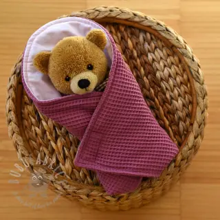 Bombažni vafel tkanja mauve