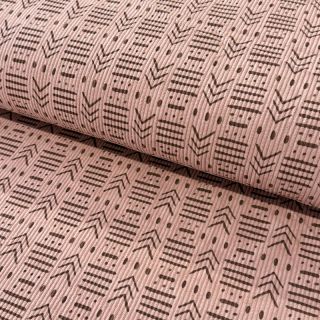 Žamet STRETCH Emblem old pink