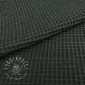 Bombaž z vafelj tkanja army green
