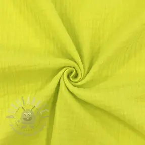 Dvoslojna gaza/muslin NEON YELLOW ORGANIC