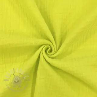 Dvoslojna gaza/muslin NEON YELLOW ORGANIC