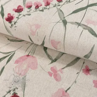 Dekorativno blago Linenlook Floral Iris fresia