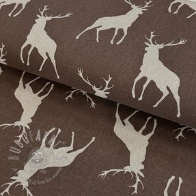 Dekorativno blago Linenlook Hunting deer silhouette