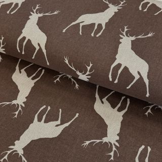 Dekorativna tkanina Linenlook Hunting deer silhouette