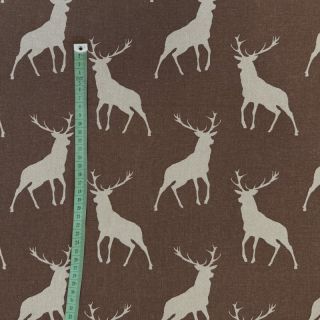 Dekorativna tkanina Linenlook Hunting deer silhouette