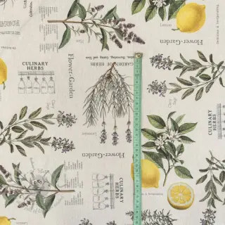 Dekorativno blago Linenlook Lavender citrus recipe digital print