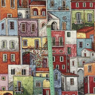 Dekorativno blago GOBELIN Happy colourful village