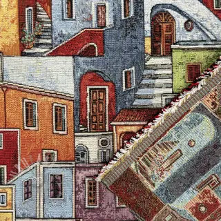 Dekorativno blago GOBELIN PREMIUM Happy colourful village