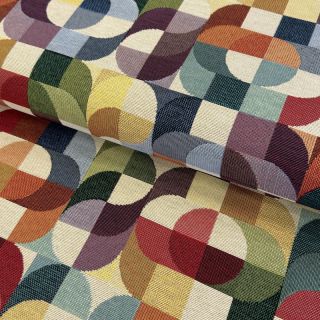 Dekorativno blago GOBELIN Graphic retro shapes